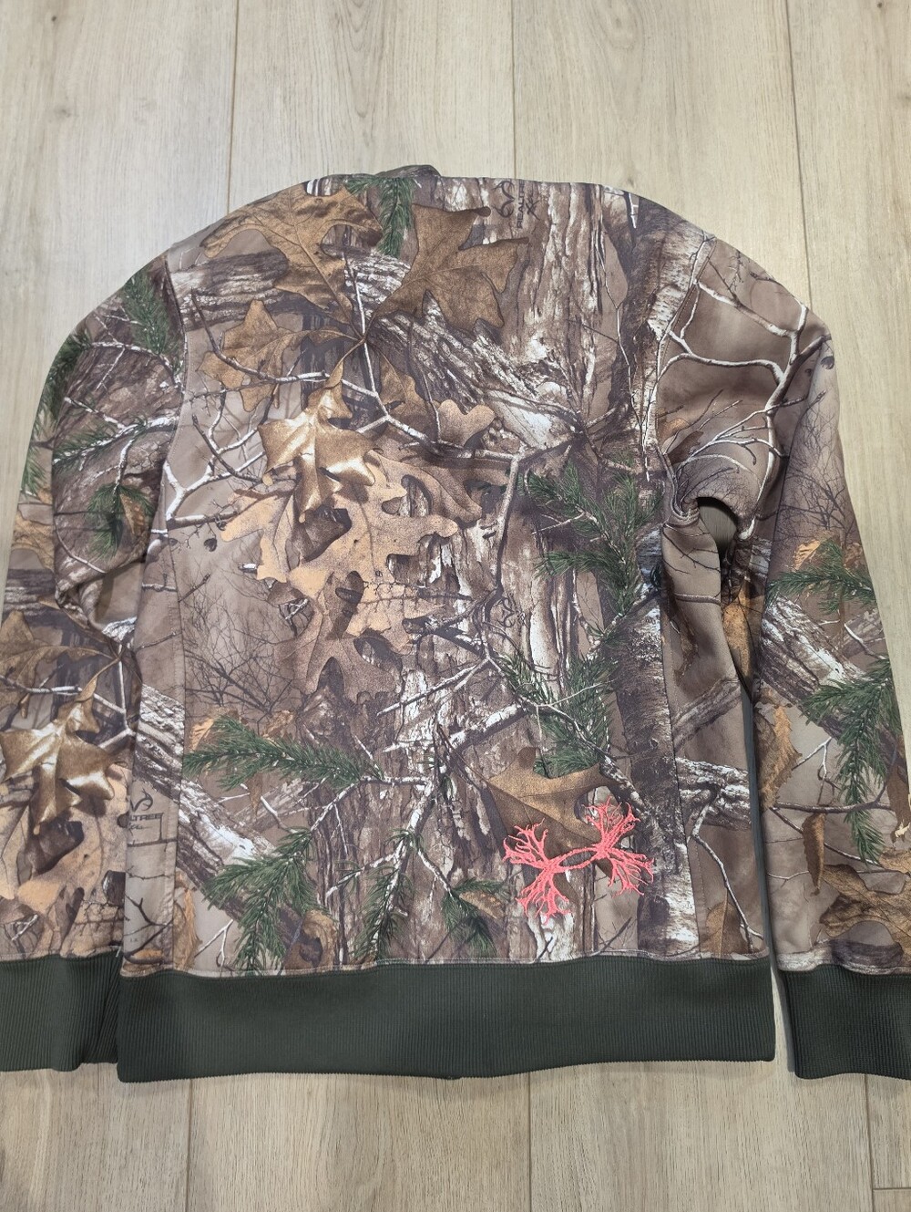 Under Armour Realtree Camo Hoodie Women M Full Zip Fleece Gorpcore 2013 - Picture 2 of 5